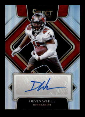 DEVIN WHITE 2021 PANINI SELECT SIGNATURES SILVER PRIZM AUTO #63/99 BD8795