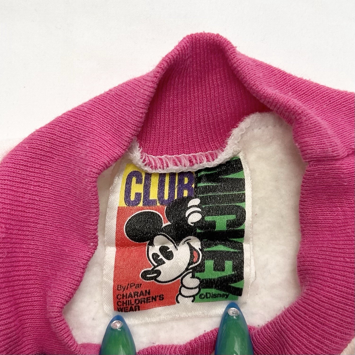 Vintage 90s Disney Club Mickey Minnie Mouse Dress Pink Rings Detail Size 2T Rare image 5