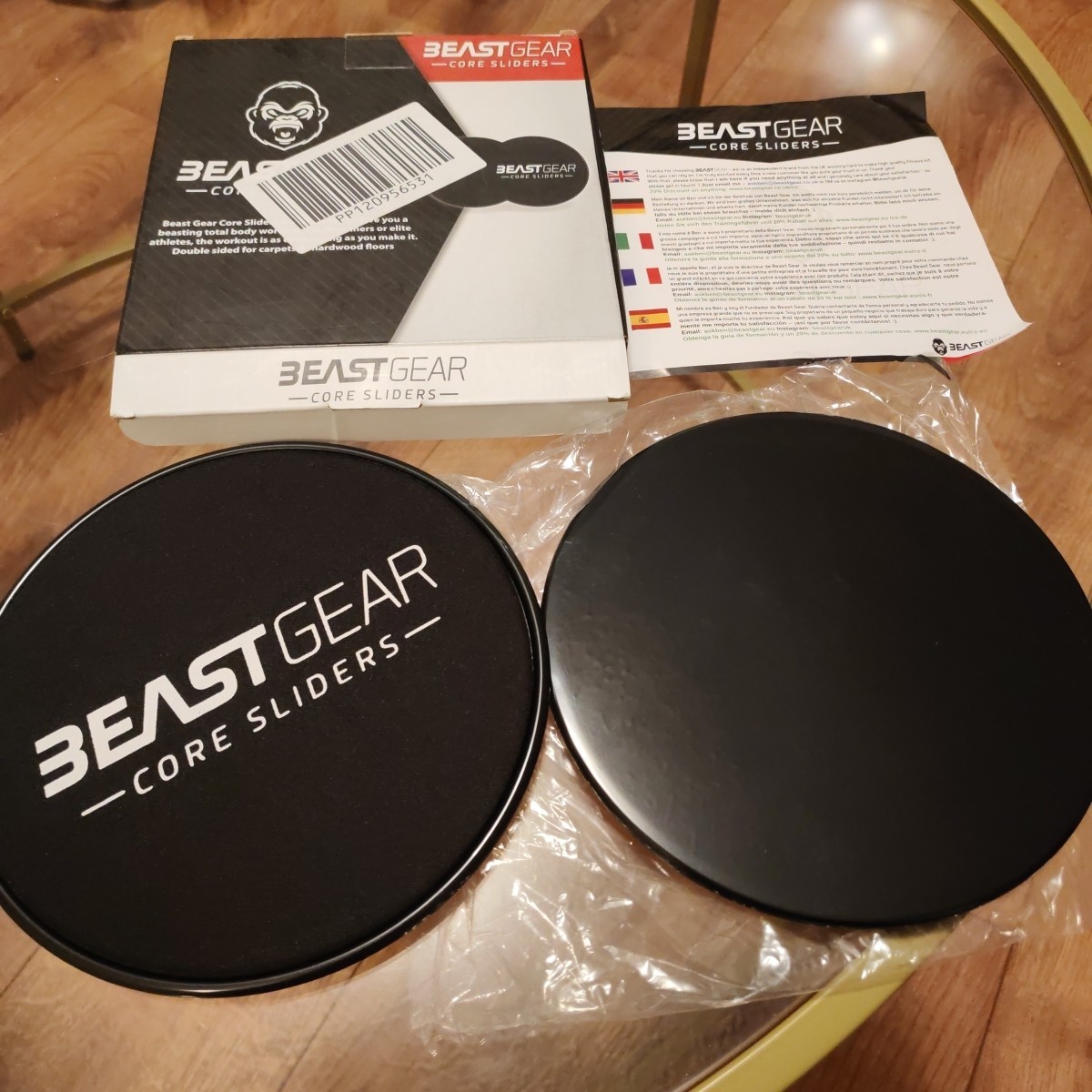 BEASTGEAR CORE SLIDERS  Gliding Abdominal Exercise Discs - For Home or Gym