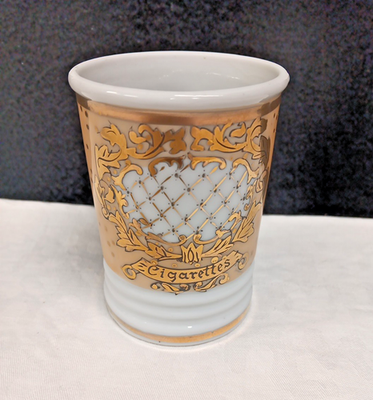 ceramic cigarette holder Vintage Ceramic Cigarette Holder; Stand Pot Mid-Century Dutch/European