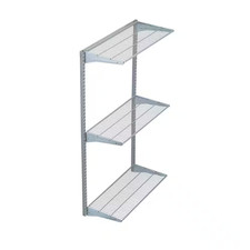 16 In. X 63 In. Steel Garage Wall Shelving in Gray