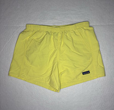 Patagonia Woman&rsquo;s  Solid Yellow 4 inch shorts Size M Drawstring