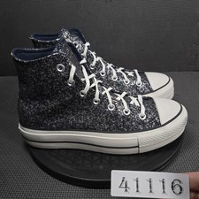 Converse Chuck Taylor All Star 2 Shoes Womens Sz 8 Blue Glitter Sneakers A09551C