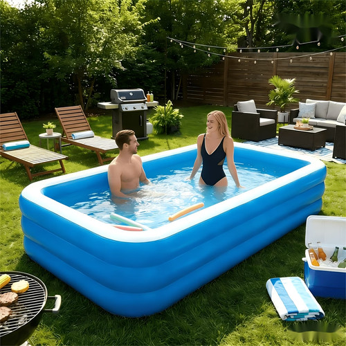 10ft ,Mega  Large Inflatable Paddling Pool Family Kids Outdoor Swimming 2tier