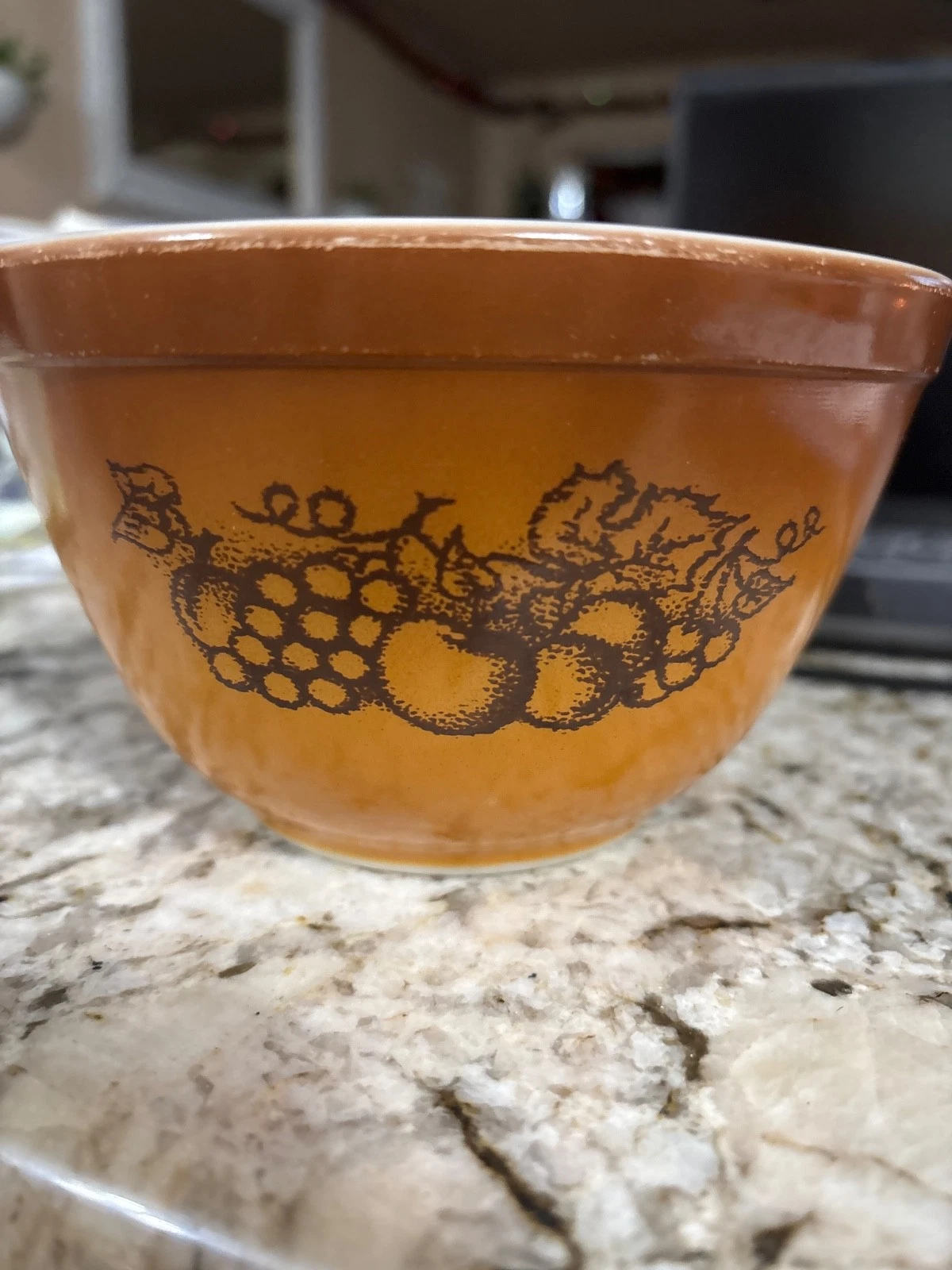 Set of two Vintage 1970 PYREX Old Orchard Mixing Bowls #401 and # 402