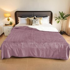 Electric Heated Blanket Queen Size 84"x90" Soft Flannel Heating Blanket 10