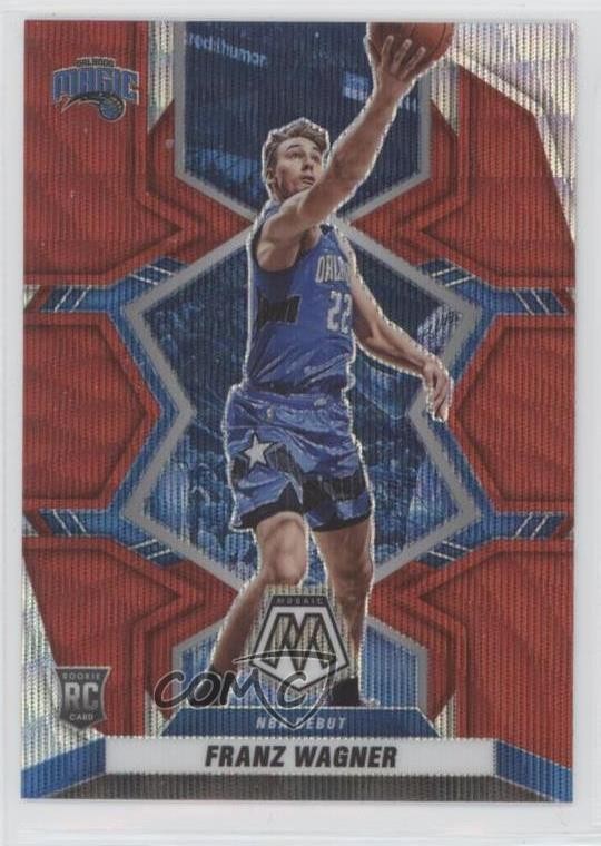 2021-22 Panini Mosaic NBA Debut Red Wave Prizm Franz Wagner #267 Rookie RC 0qc1