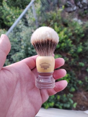 Restored Vintage Shaving Brush Ever Ready 24mm Badger Knot Lucite Handle 