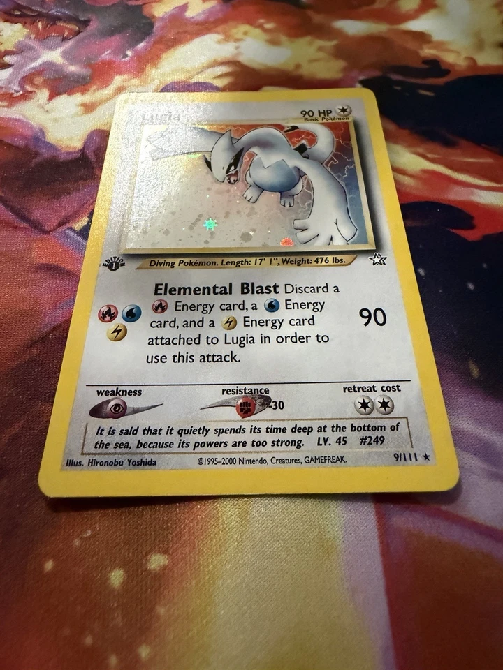 Pokemon Neo Genesis Lugia 9/111 1st First Edition Holo Rare WOTC Pokemon Card - Image 4 of 4