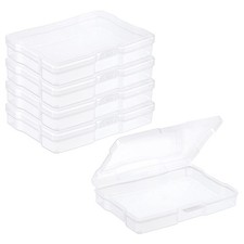 4 x 6 Photo Storage Box Photo Organizer Cases Photo Keeper Storage, Clear 4pcs