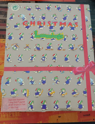 Christmas Lemmings (Psygnosis) Commodore Amiga (Disk, Manual, Box) works 16-bit
