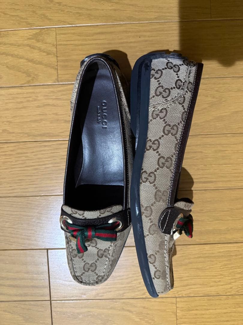 GUCCI Women's Loafers GG Canvas Beige EU36.5/US6.5 120225c thumbnail 6