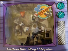RARE Simpsons Kidrobot ITCHY  SCRATCHY Soft Vinyl 2-Figure B W VINTAGE COLORWAY