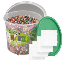 Set mit 20.000 Midi-Bügelperlen & 4 kombinie...
