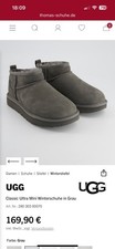 Ugg Classic Ultra Mini Schlupfboots größe 38 Orginal Karton