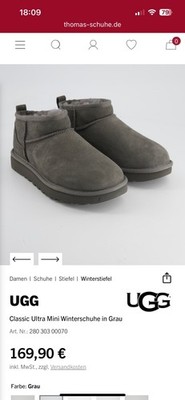 Ugg Classic Ultra Mini Schlupfboots größe 38 Orginal Karton