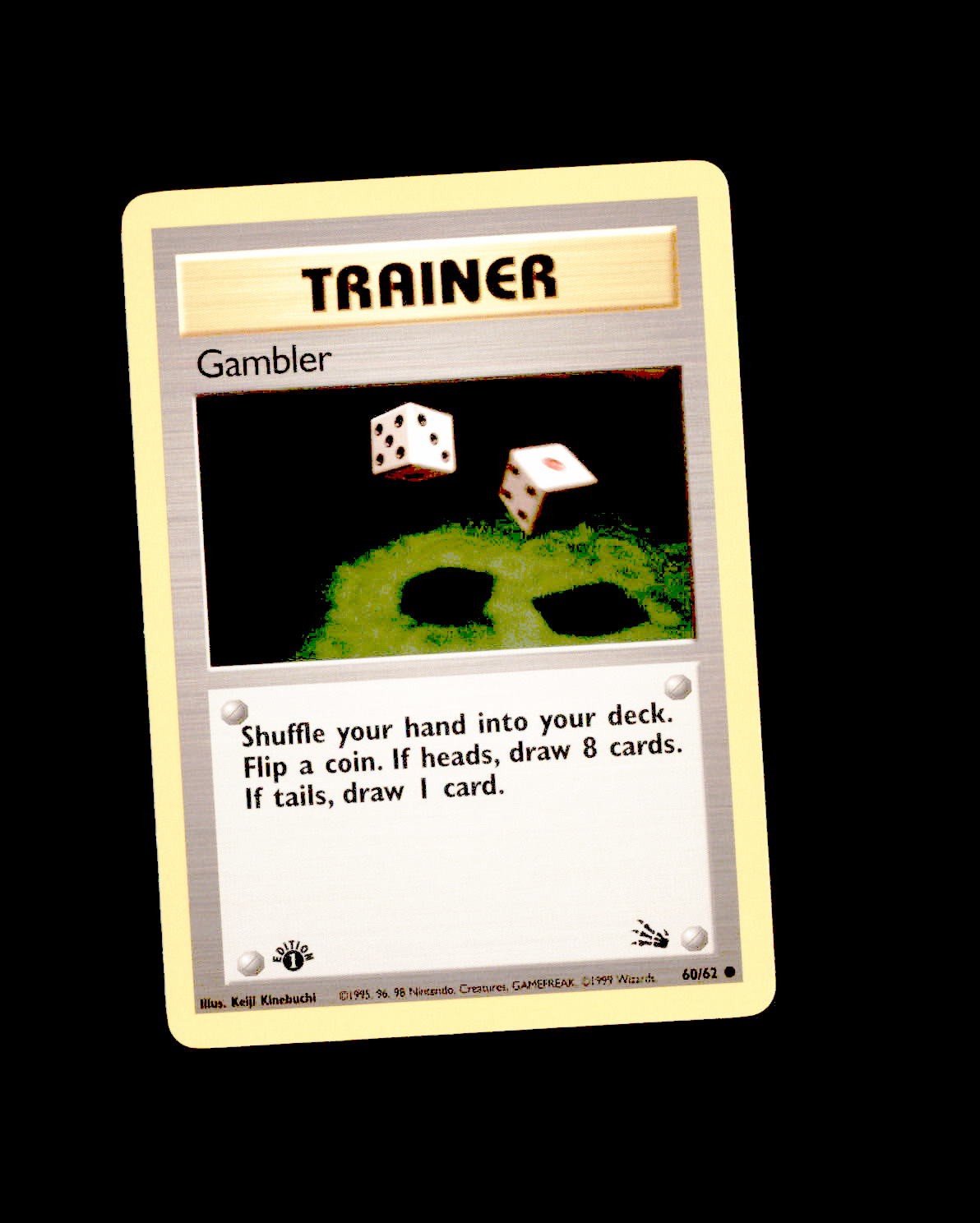 NM Fossil 1st Edition Gambler 60/62