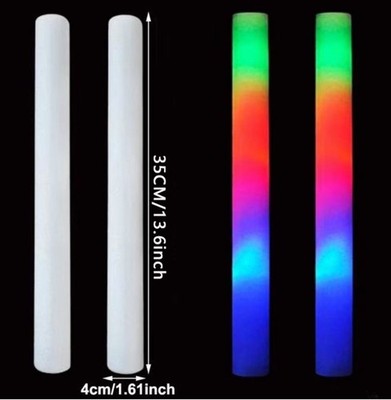 57 Count LED Foam Light Sticks, 3 Color Changing Modes for Parties Events Raves!