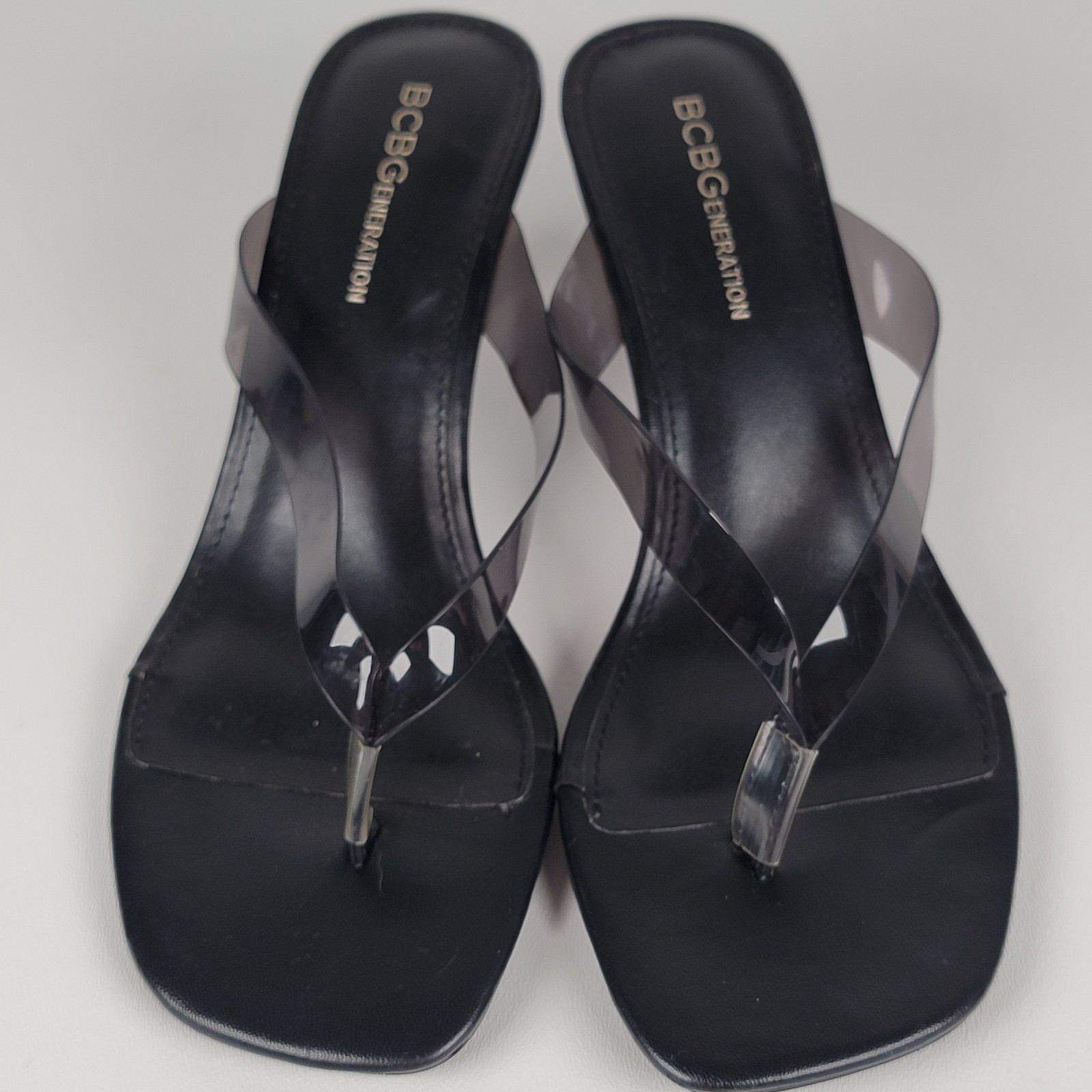 BCBGENERATION BLACK TABINA SQUARE TOE KITTEN HEEL… - image 1