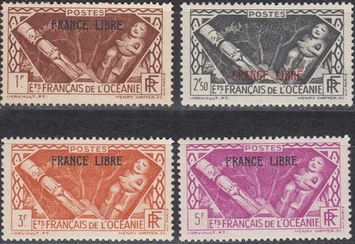 OCEANIA French Colony 1941 Yvert 144/147 New ** France (ref#20328)