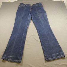 Southpole Y2K Bootcut Jeans Women s Size 14 Blue Gold Embroidered Pockets
