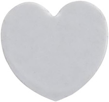 100PCS White Thumb Tacks Iron Heart Push Pins Decorative Push Pin for Corkboa...