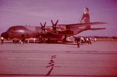 Aircraft Slide - USAF  Lockheed C-130 Hercules @ RAF Benson - 35mm slide