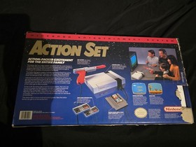 NES Action Set Blue Box W/Super Mario Bros & Duck Hunt. Untested. 