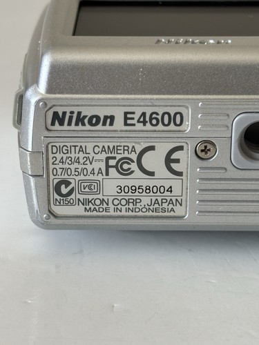 Nikon Digital Camera Coolpix 4600 4.0MP Silver 2GB Memory Card & Case Works Well - Bild 8 von 20