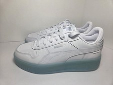 Womens Puma Carina Street Iced Casual Shoes White/Silver 399492-01 Sz 8.5 New