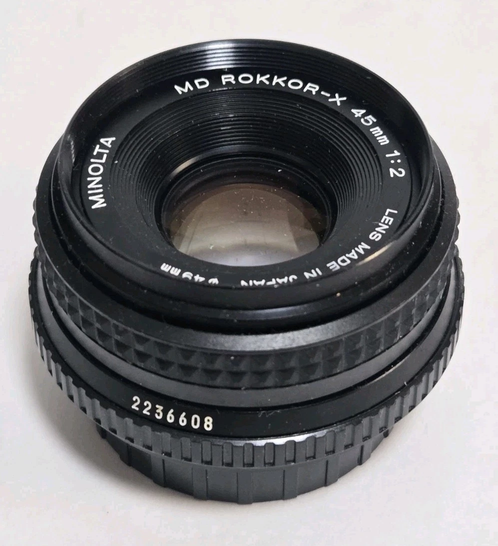 ミノルタ　MINOLTA MD 45mm F2 2181 Minolta f/2 Camera Lenses 45mm Focal for sale - eBay
