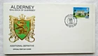 1992 Guernsey PO FDC   ALDERNEY  Additional  Definitive  souvenir issue, franked