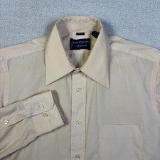 Vintage Givenchy for Chesa Shirt Mens 35 / 15.5 Long Sleeve Dagger Collar Peach
