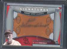 2005 Upper Deck Sweet Spot Classic RED SCHOENDIENST #RE Leather Signatures Auto