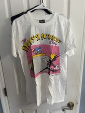 Vintage Itchy & Scratchy Show T Shirt XL Simpsons 1992 Matt Groening USA