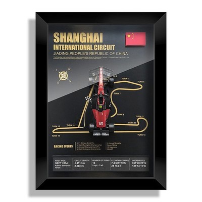 F1 Shanghai 20th Anniversary Alloy Model Zhou Guanyu 3D Picture Frame Souvenir