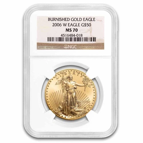 1 oz Burnished American Gold Eagle MS-70 NGC (Random Year)