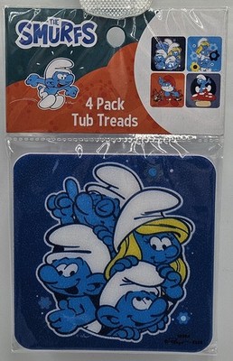 Peyo The Smurfs 4 Pack Tub Treads 2025 Best Brands NIP Smurfette Papa Smurf New