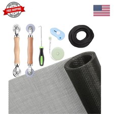 Windows Screen and Screen Door Repair Kit, 48"x118" Charcoal Fiberglass Mesh ...