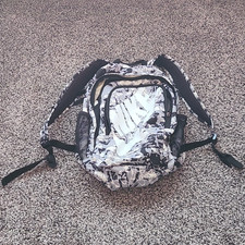 Nike Brasilia 21L Gray/Black/White Camo Backpack 15" Laptop Sleeve 5 Pockets