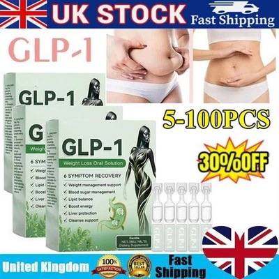5-100 PCS Weight Loss Oral Solution - 6 Symptom Recovery Slimming Drops UK