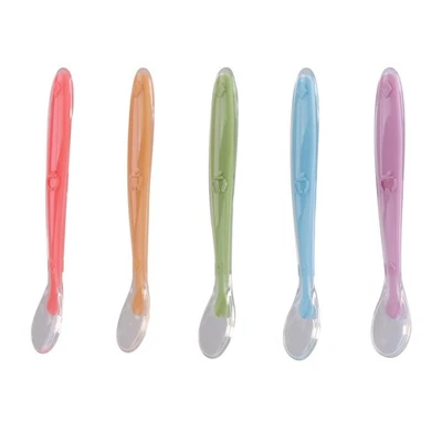 Acorn Baby Spoons Bright 5pk - Baby Feeding Spoon Promotes Independent Feeding