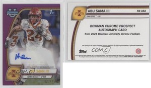 2024 Bowman U Chrome Prospect Fuchsia Refractor /150 Abu Sama III #PA-ASA Auto