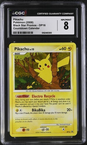 Pikachu DP16 - Black Star Promos: Countdown Calendar CGC 8 NM/MINT