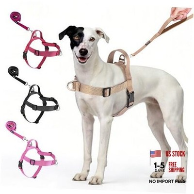 No Pull Dog Harness with Front Clip and Easy Control Handle-Belly & M Brown