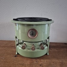 Poêle à pétrole vintage en émail, réchaud de camping