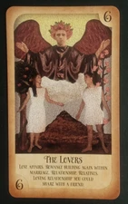 Hinkler Secrets of the Tarot Card 6 The Lovers 4.75" X 2.75"
