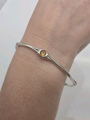  John Hardy Armband Sterlingsilber 925 Bambus Kollektion Citrin
