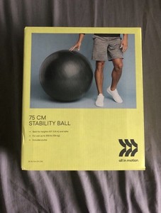 All in Motion 75 cm Black Exercise Ball with Pump