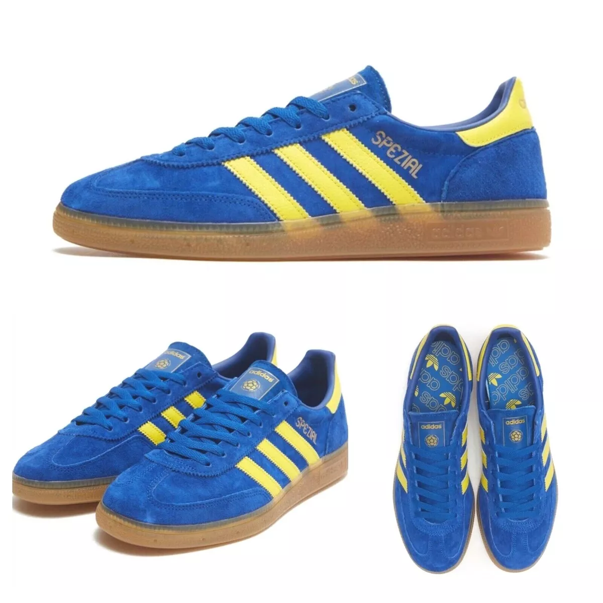 adidas Spezial Stockholm Blue Yellow Sneakers Low Top Men Retro Shoes eBay